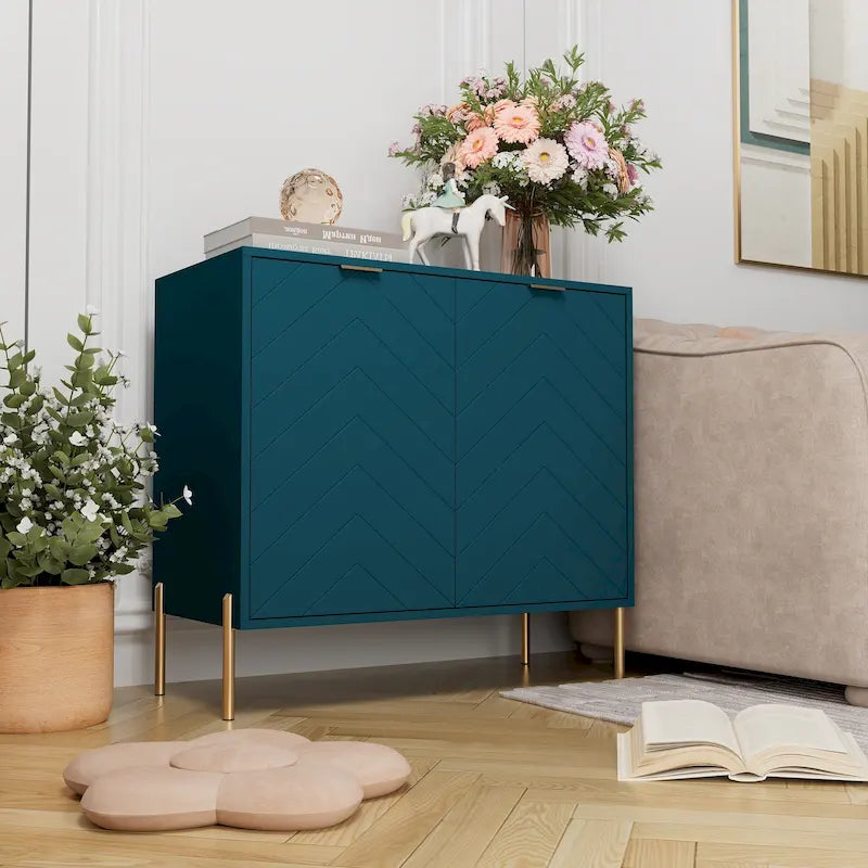 2-Door Storage Media Accent Buffet Sideboard