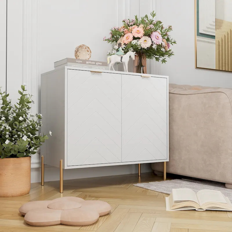 2-Door Storage Media Accent Buffet Sideboard