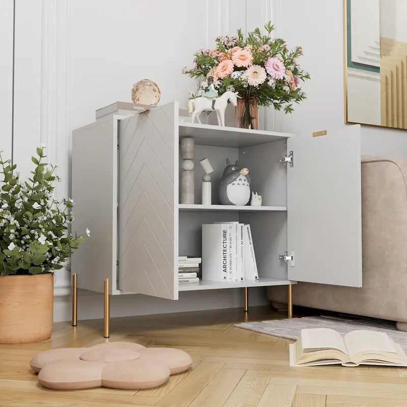2-Door Storage Media Accent Buffet Sideboard