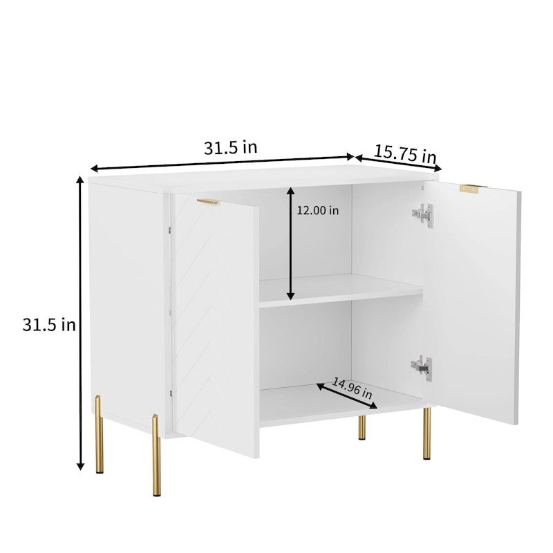 2-Door Storage Media Accent Buffet Sideboard