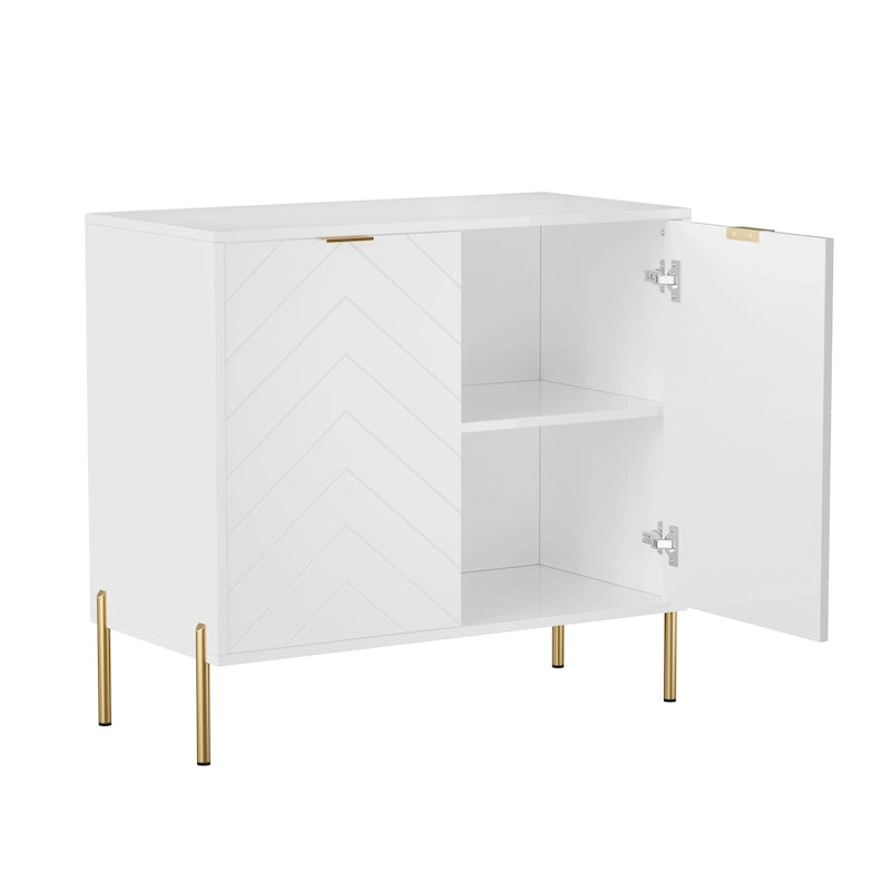 2-Door Storage Media Accent Buffet Sideboard