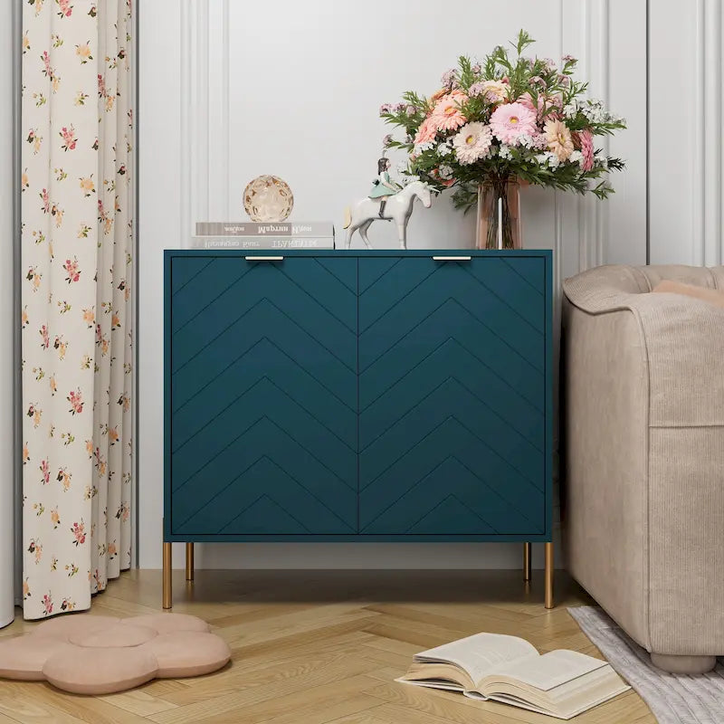 2-Door Storage Media Accent Buffet Sideboard