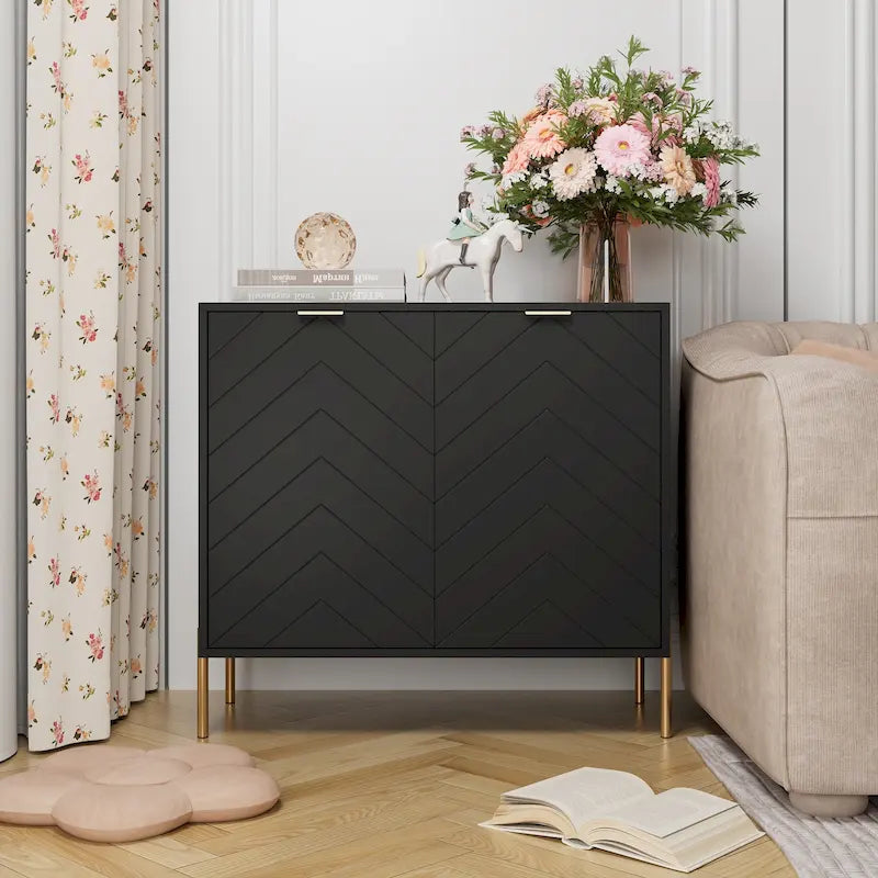2-Door Storage Media Accent Buffet Sideboard
