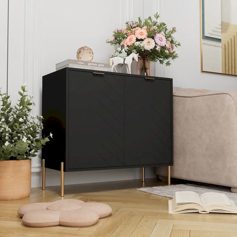 2-Door Storage Media Accent Buffet Sideboard