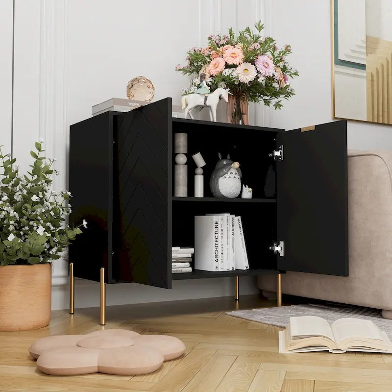 2-Door Storage Media Accent Buffet Sideboard