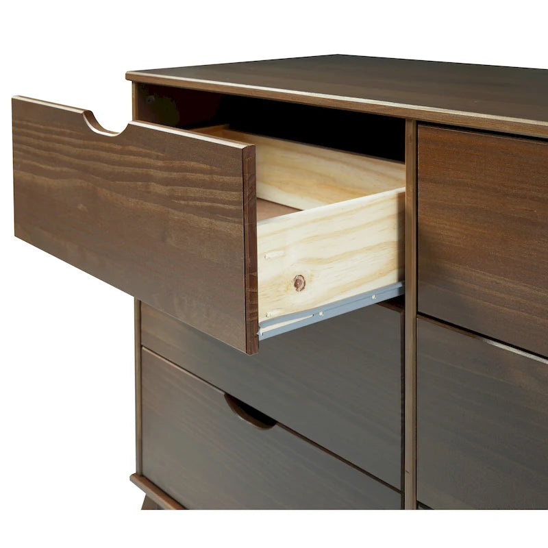 Solid Pine Wood 3-Drawer Nightstand