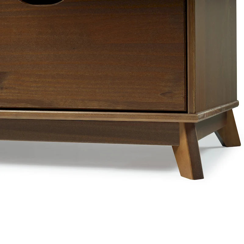 Solid Pine Wood 3-Drawer Nightstand