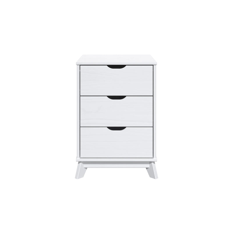 Solid Pine Wood 3-Drawer Nightstand