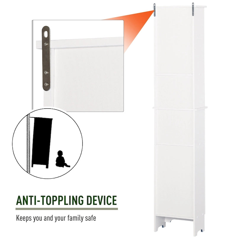 Freestanding Bathroom Storage Cabinet Organizer Tower