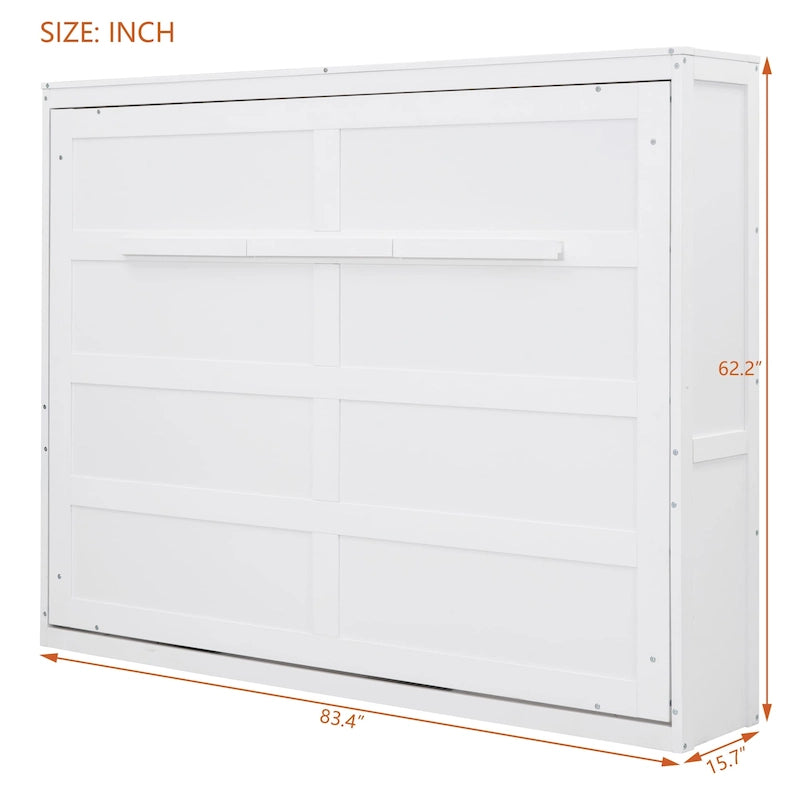 Full Size Murphy Bed Wall Bed,Gray