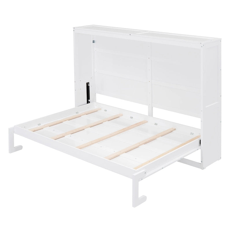 Full Size Murphy Bed Wall Bed,Gray