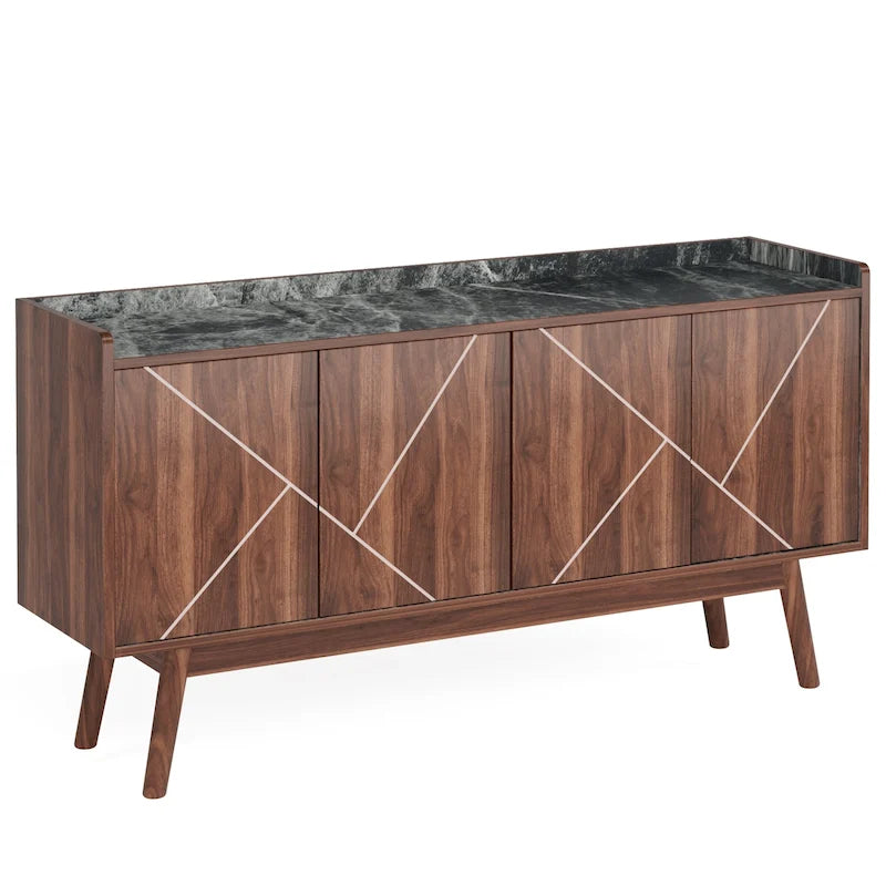 55-Zoll-Küchen-Sideboard mit Stauraum, Kaffeebar-Schrank mit Türen – N/A