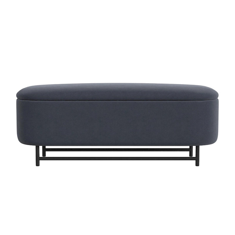 Ellipse Modern Storage Bench with Metal Legs