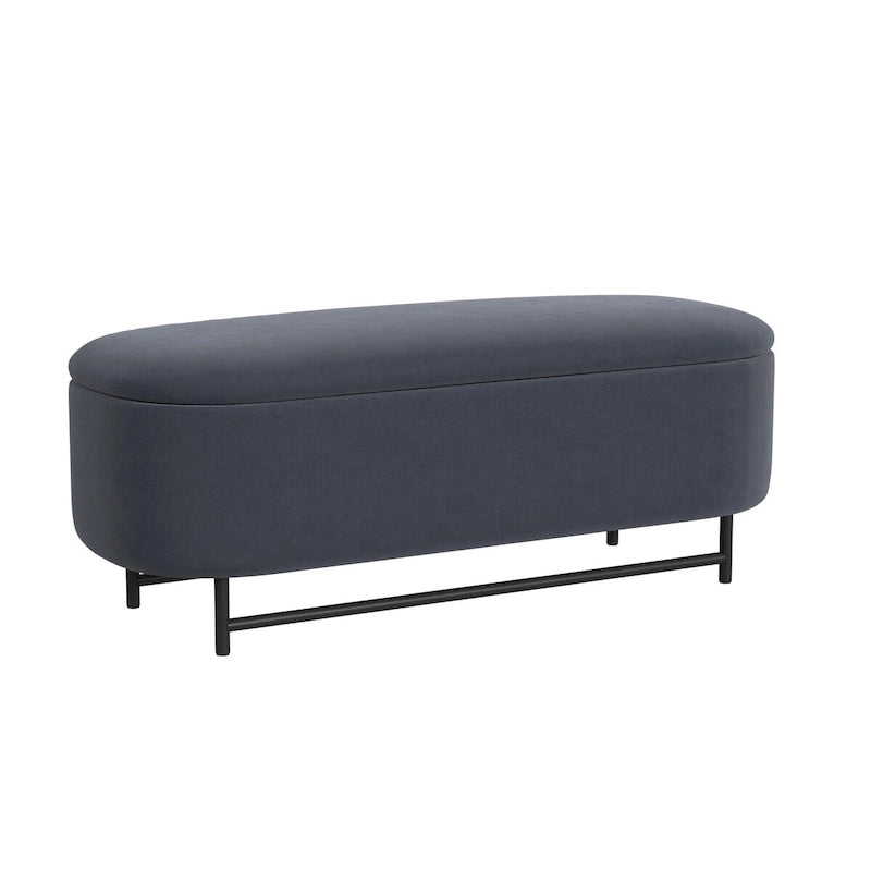 Ellipse Modern Storage Bench with Metal Legs
