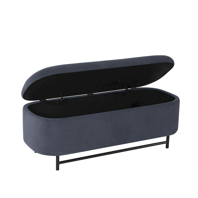 Ellipse Modern Storage Bench with Metal Legs