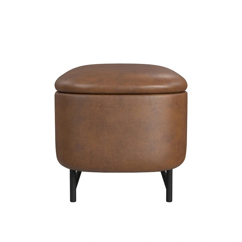 Ellipse Modern Storage Bench with Metal Legs