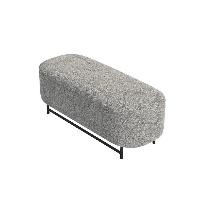 Ellipse Modern Storage Bench with Metal Legs
