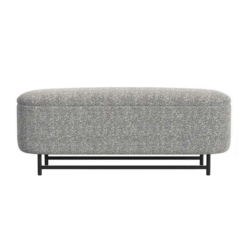 Ellipse Modern Storage Bench with Metal Legs