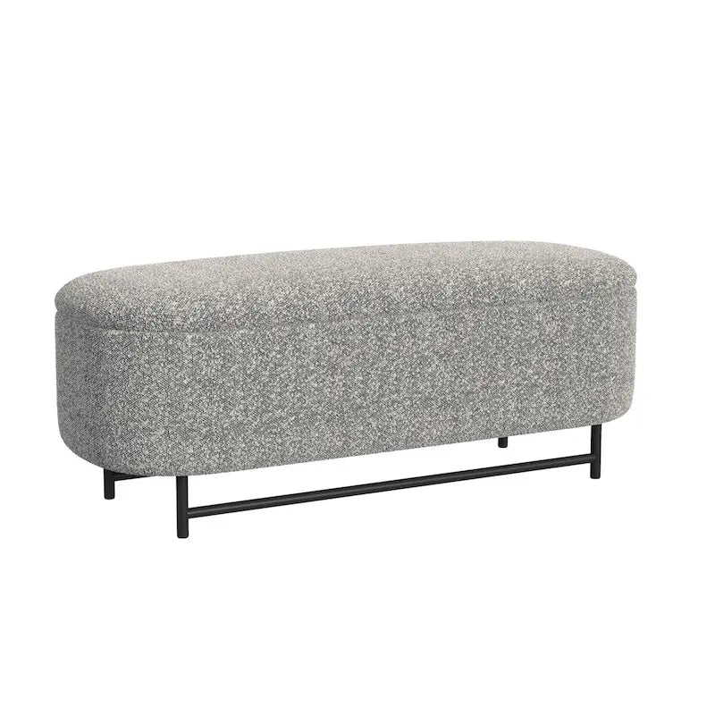 Ellipse Modern Storage Bench with Metal Legs