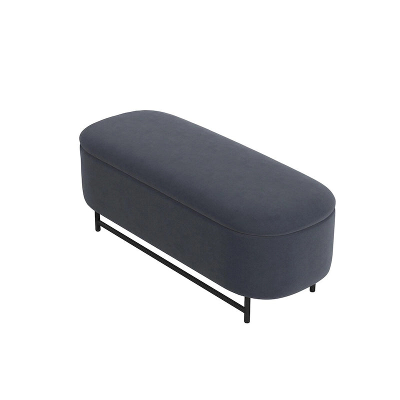 Ellipse Modern Storage Bench with Metal Legs