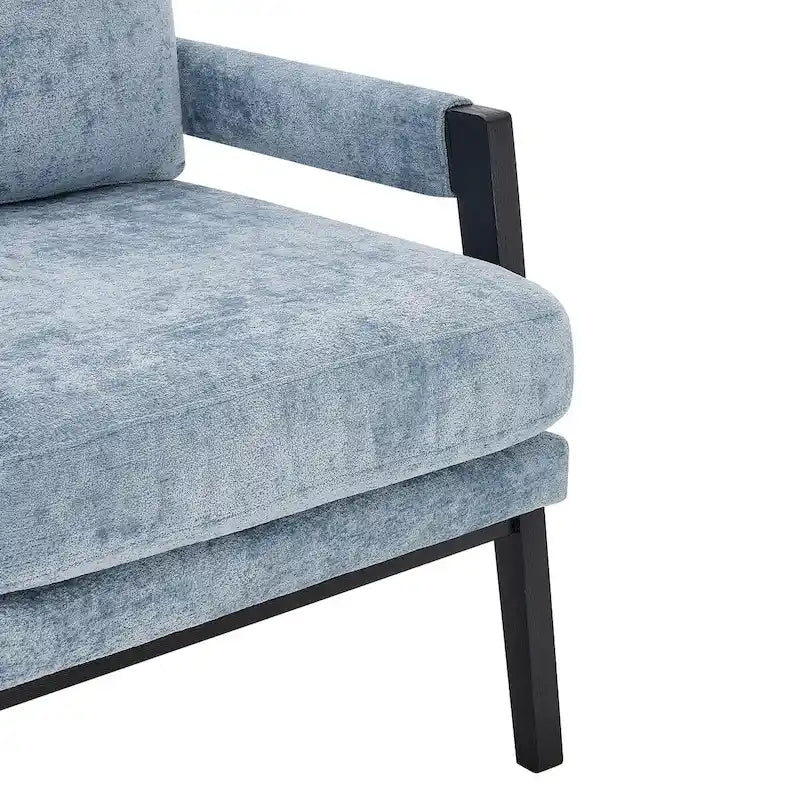 Mid-Century Modern Chenille Upholstered Accent Armchair