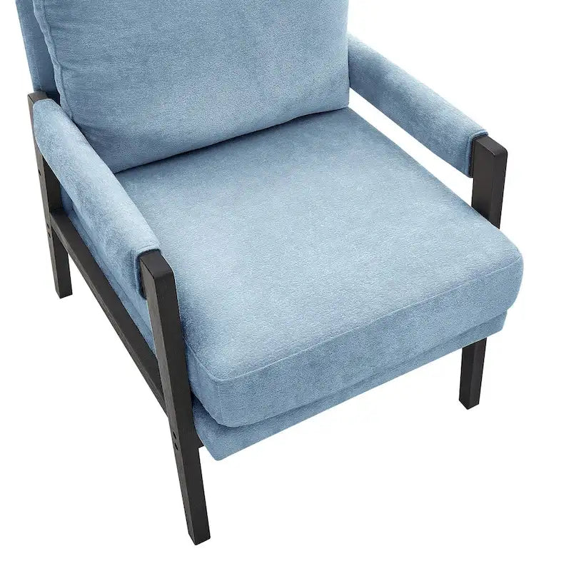 Mid-Century Modern Chenille Upholstered Accent Armchair