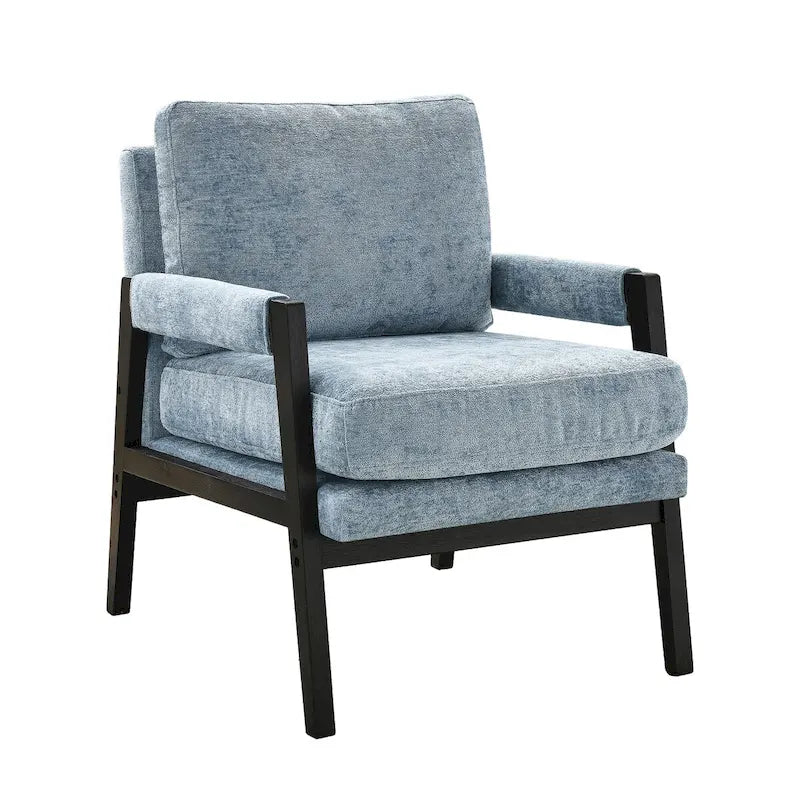 Mid-Century Modern Chenille Upholstered Accent Armchair