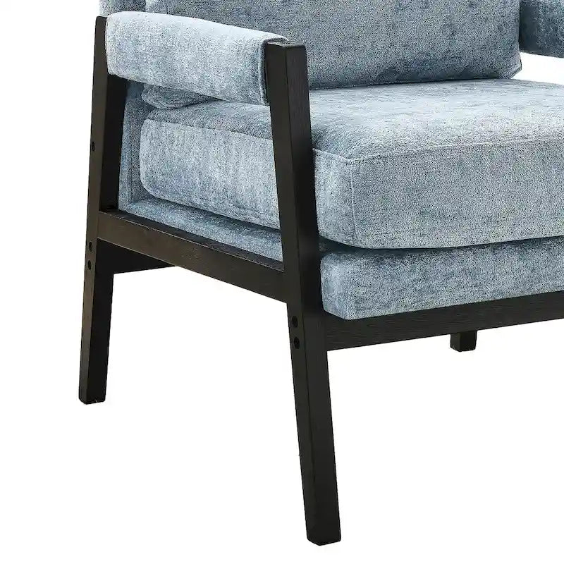 Mid-Century Modern Chenille Upholstered Accent Armchair