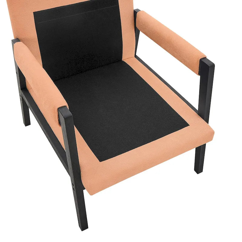 Mid-Century Modern Chenille Upholstered Accent Armchair