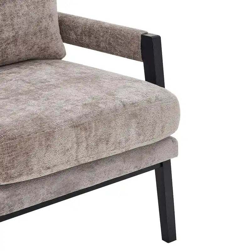 Mid-Century Modern Chenille Upholstered Accent Armchair