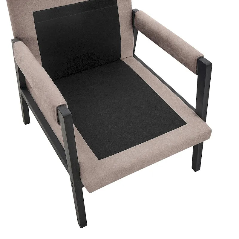 Mid-Century Modern Chenille Upholstered Accent Armchair