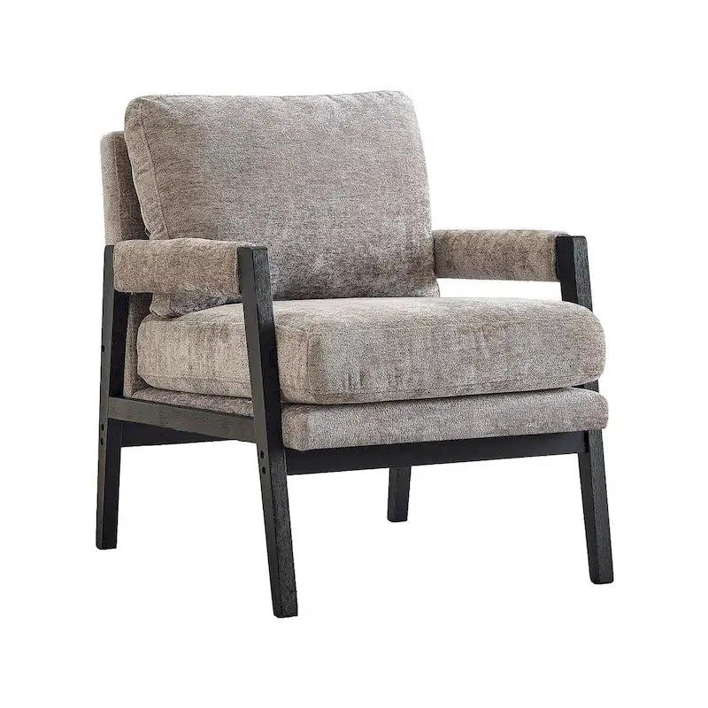 Mid-Century Modern Chenille Upholstered Accent Armchair