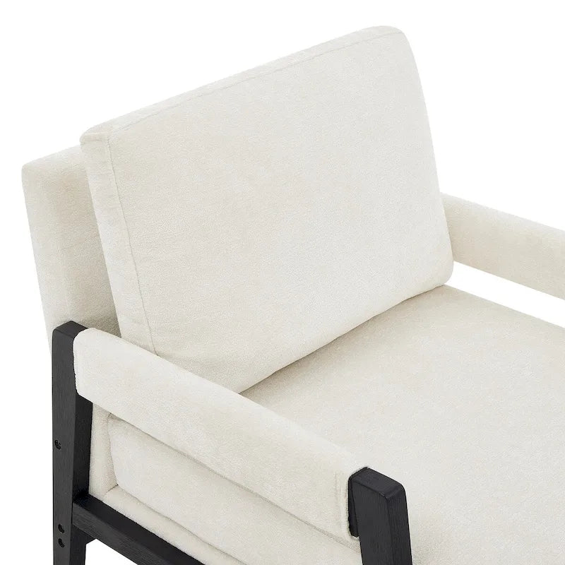 Mid-Century Modern Chenille Upholstered Accent Armchair