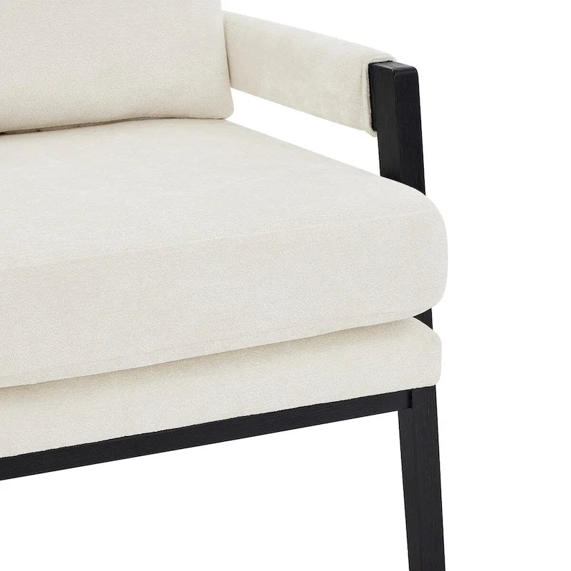 Mid-Century Modern Chenille Upholstered Accent Armchair