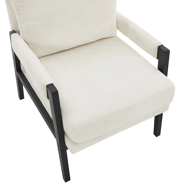 Mid-Century Modern Chenille Upholstered Accent Armchair