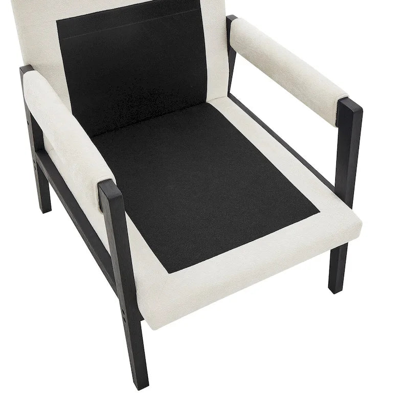 Mid-Century Modern Chenille Upholstered Accent Armchair