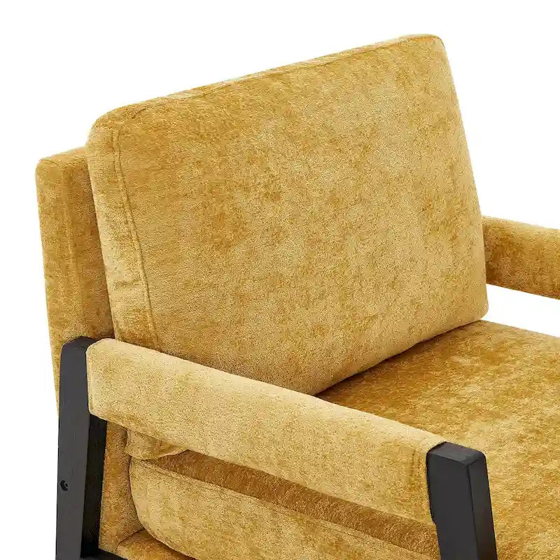 Mid-Century Modern Chenille Upholstered Accent Armchair