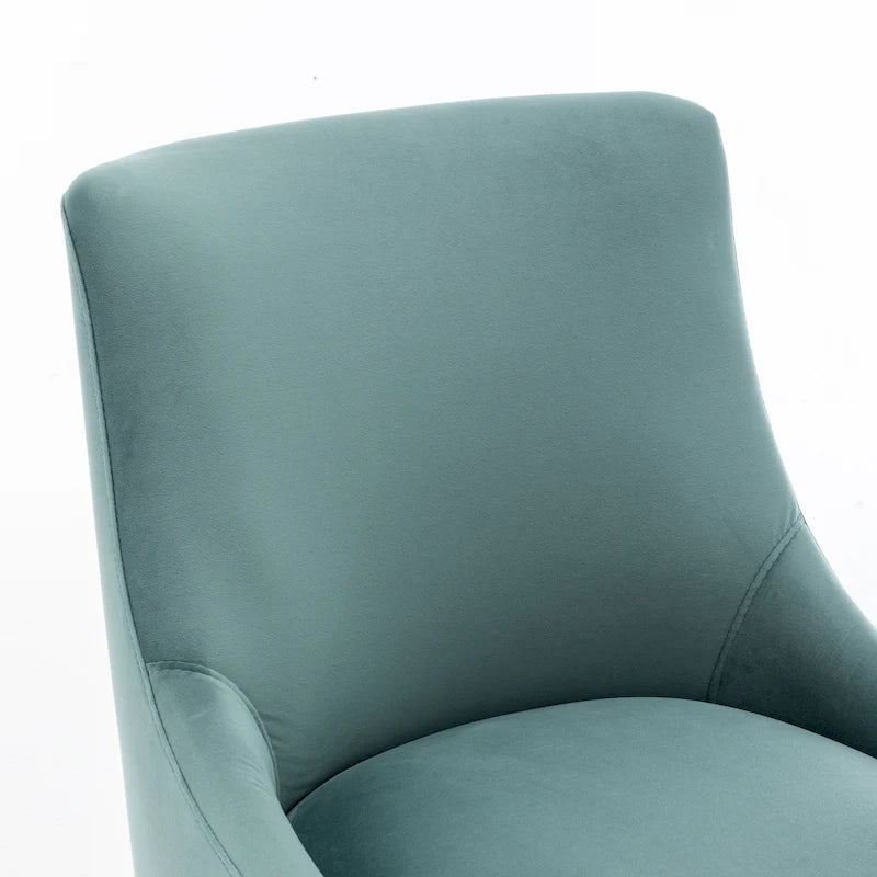6er-Set gepolsterter Samt-Esszimmerstühle, moderne glamouröse armlose Seitenstühle