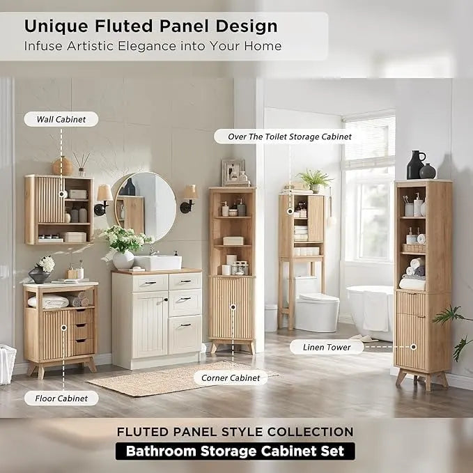 Moderner Badezimmer-Bodenschrank, Aufbewahrungsschrank mit Kunstmarmorplatte