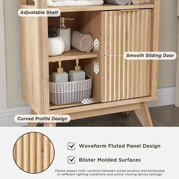 Moderner Badezimmer-Bodenschrank, Aufbewahrungsschrank mit Kunstmarmorplatte