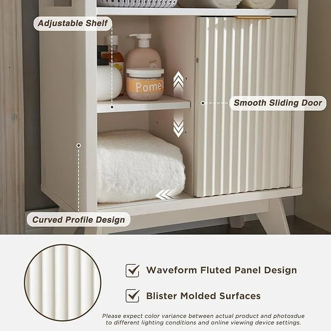Moderner Badezimmer-Bodenschrank, Aufbewahrungsschrank mit Kunstmarmorplatte