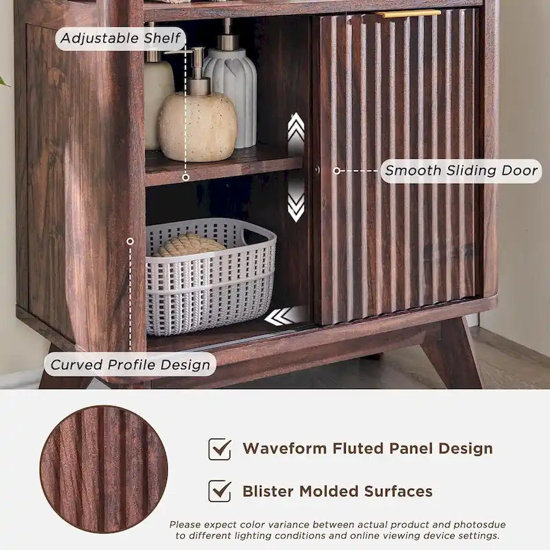 Moderner Badezimmer-Bodenschrank, Aufbewahrungsschrank mit Kunstmarmorplatte