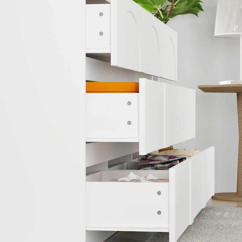White 9-Drawer Storage Dresser with Anti-Tip Feature